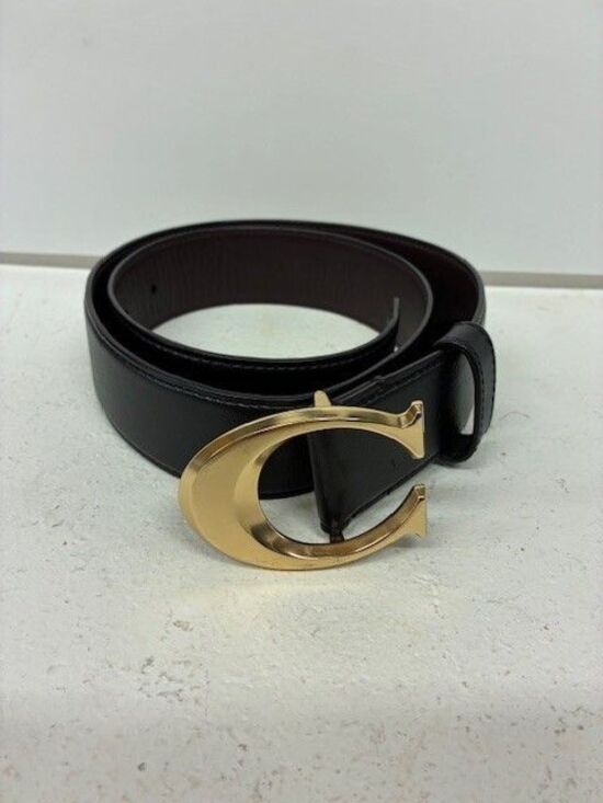 Coach Black Fashion Belt Gold Buckle Adjustable Classic Women\'s Medium main image 7